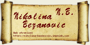 Nikolina Bežanović vizit kartica